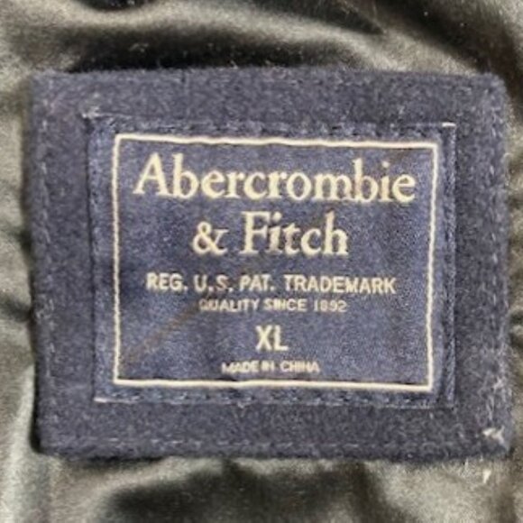 Abercrombie & Fitch Navy Blue Wool Blend Coat - Picture 7 of 7